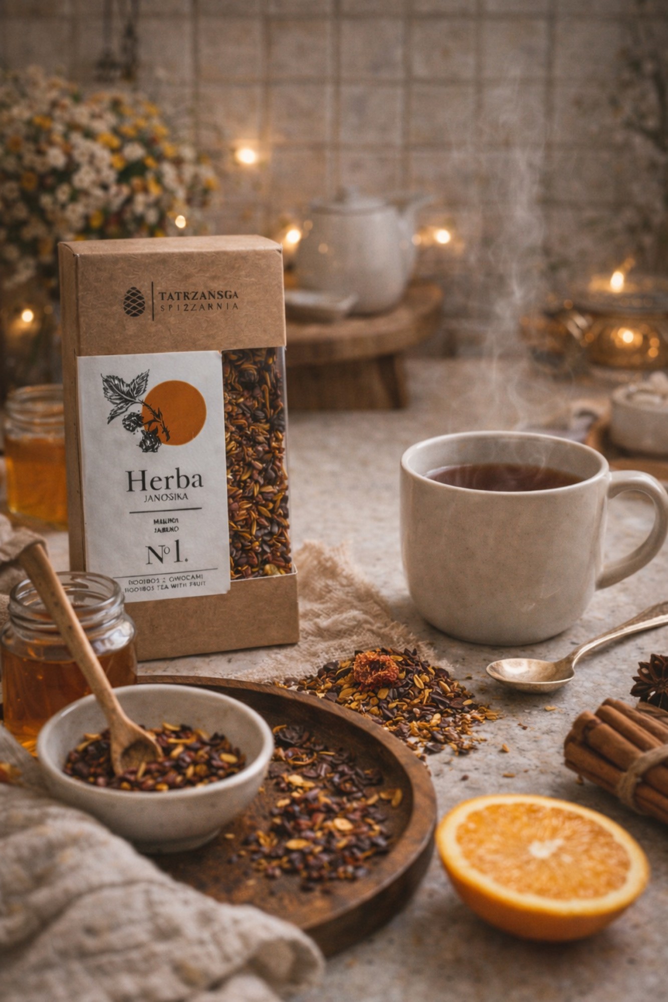 Herba JANOSIKA – rooibos z hibiskusem i maliną | 100g | Tatrzańska Spiżarnia