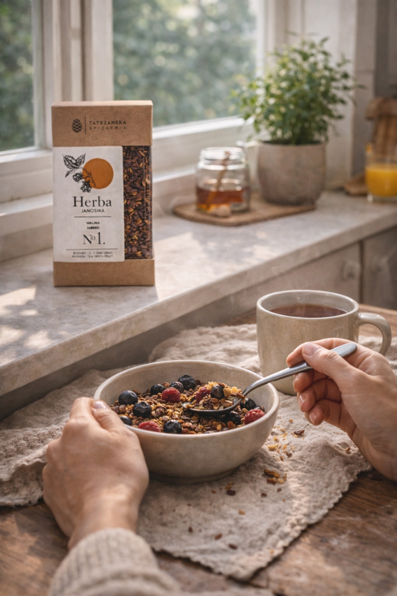 Herba JANOSIKA – rooibos z hibiskusem i maliną | 100g | Tatrzańska Spiżarnia