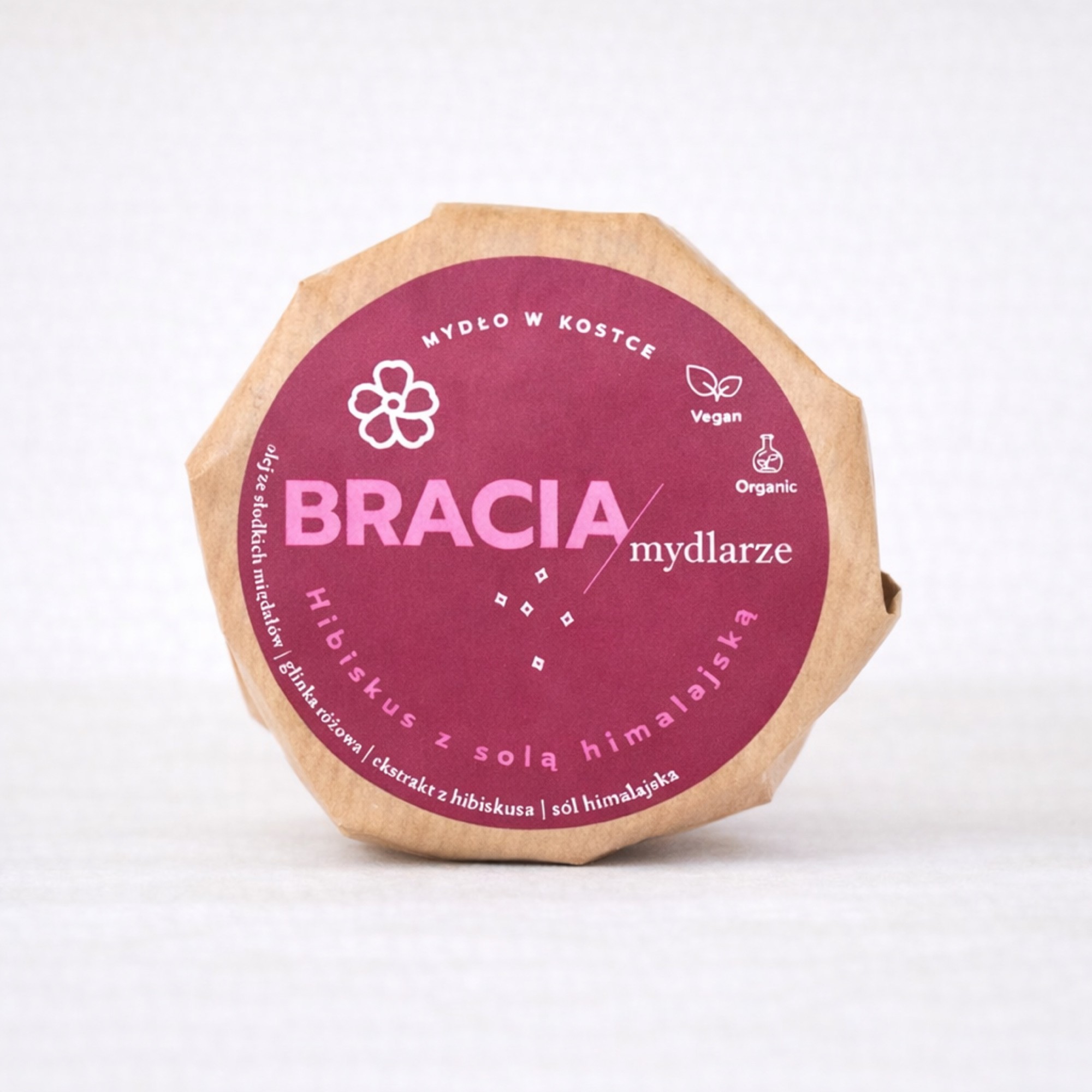 Hibiskus z solą himalajską | mydło peelingujące 160 g | Bracia Mydlarze