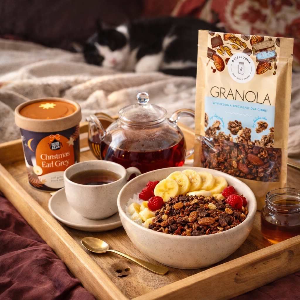 Granola migdały z espresso i ciemną czekoladą | Vegan | 320 g | Orzechownia