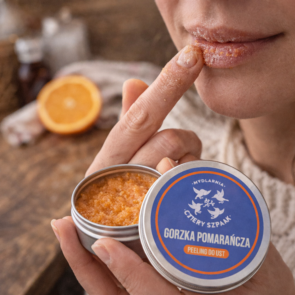Gorzka Pomarańcza – peeling do ust | 4 Szpaki