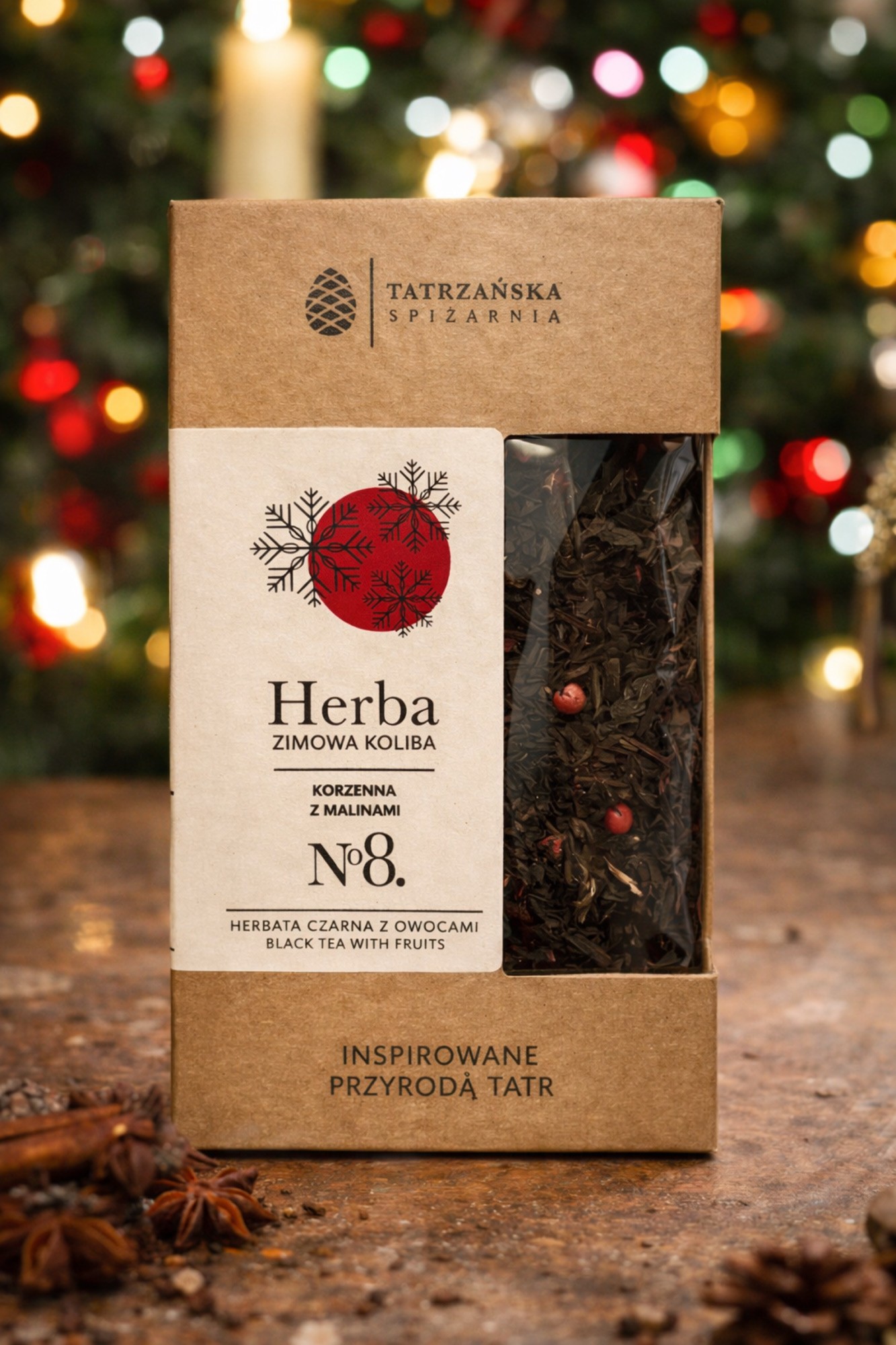 Herba Zimowa Koliba – czarna herbata rozgrzewająca | 100 g | Tatrzańska Spiżarnia