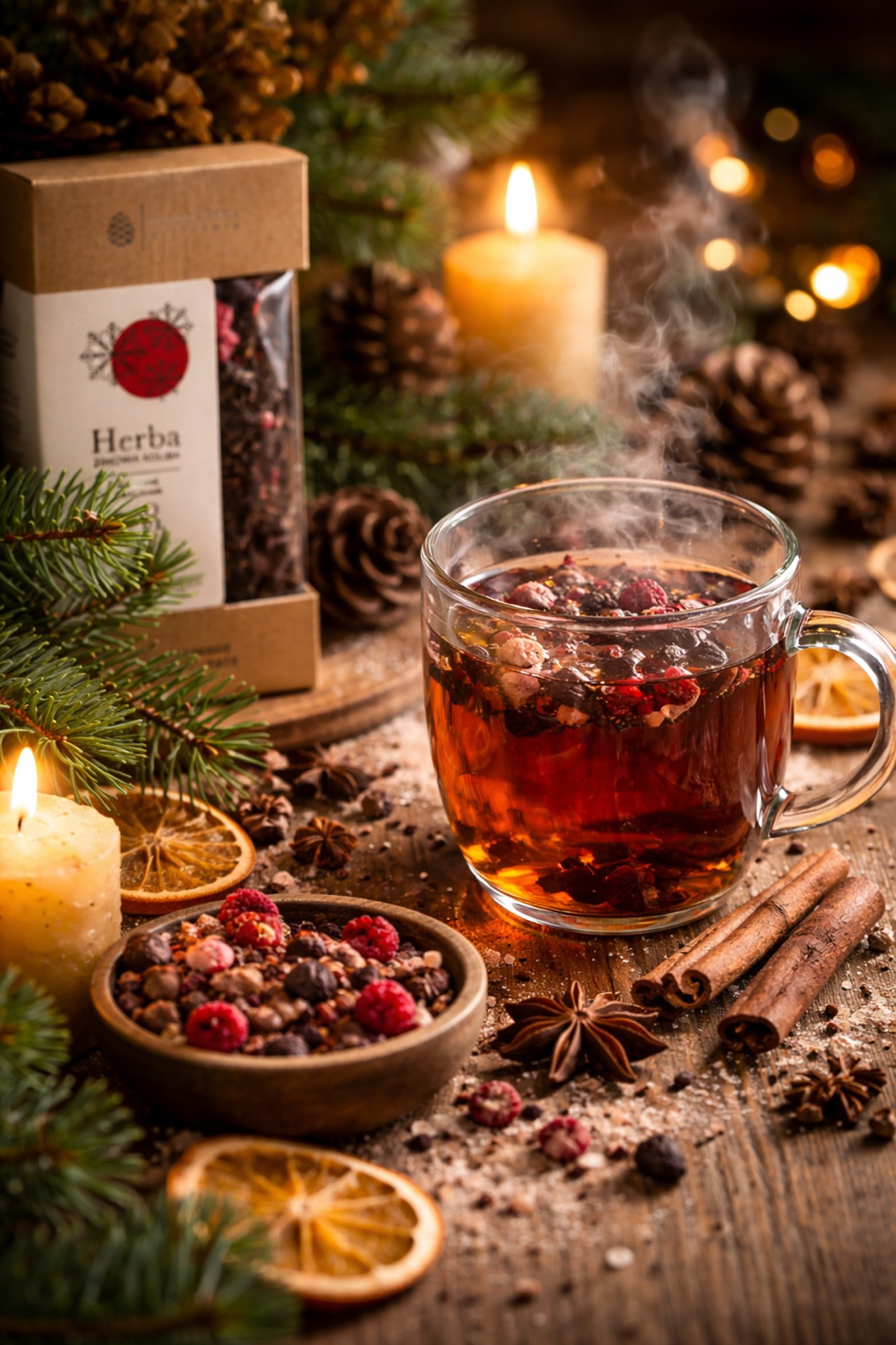 Herba Zimowa Koliba – czarna herbata rozgrzewająca | 100 g | Tatrzańska Spiżarnia