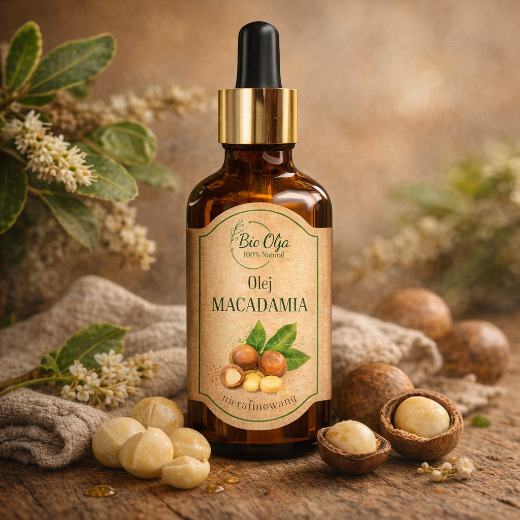 Olej z makadamii BioOlja – do twarzy, ciała i włosów 50 ml