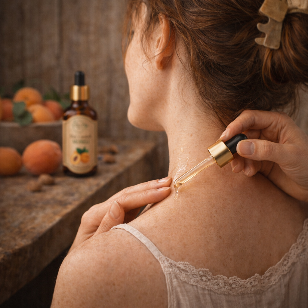 Olejek z pestek moreli nierafinowany – lekki, dla skóry wrażliwej | BioOlja