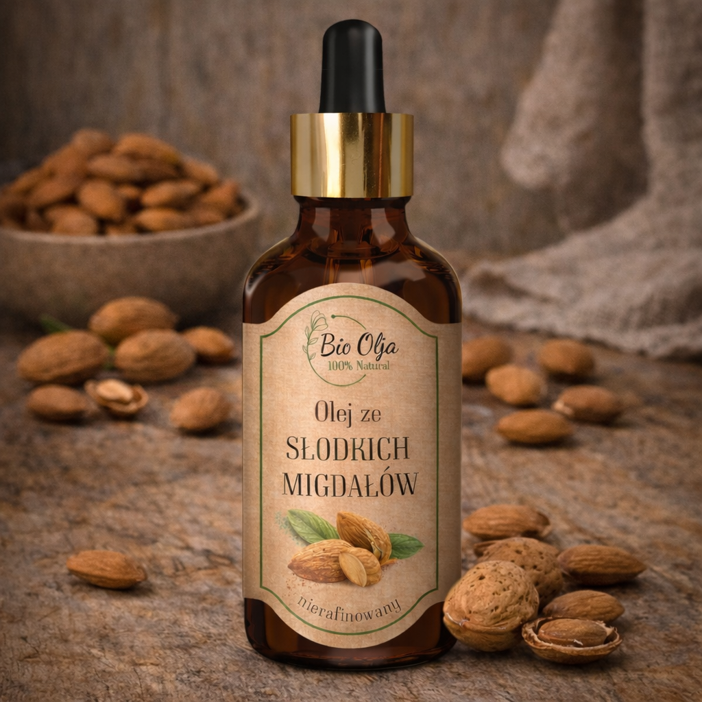 Olej ze słodkich migdałów nierafinowany – skóra wrażliwa | BioOlja