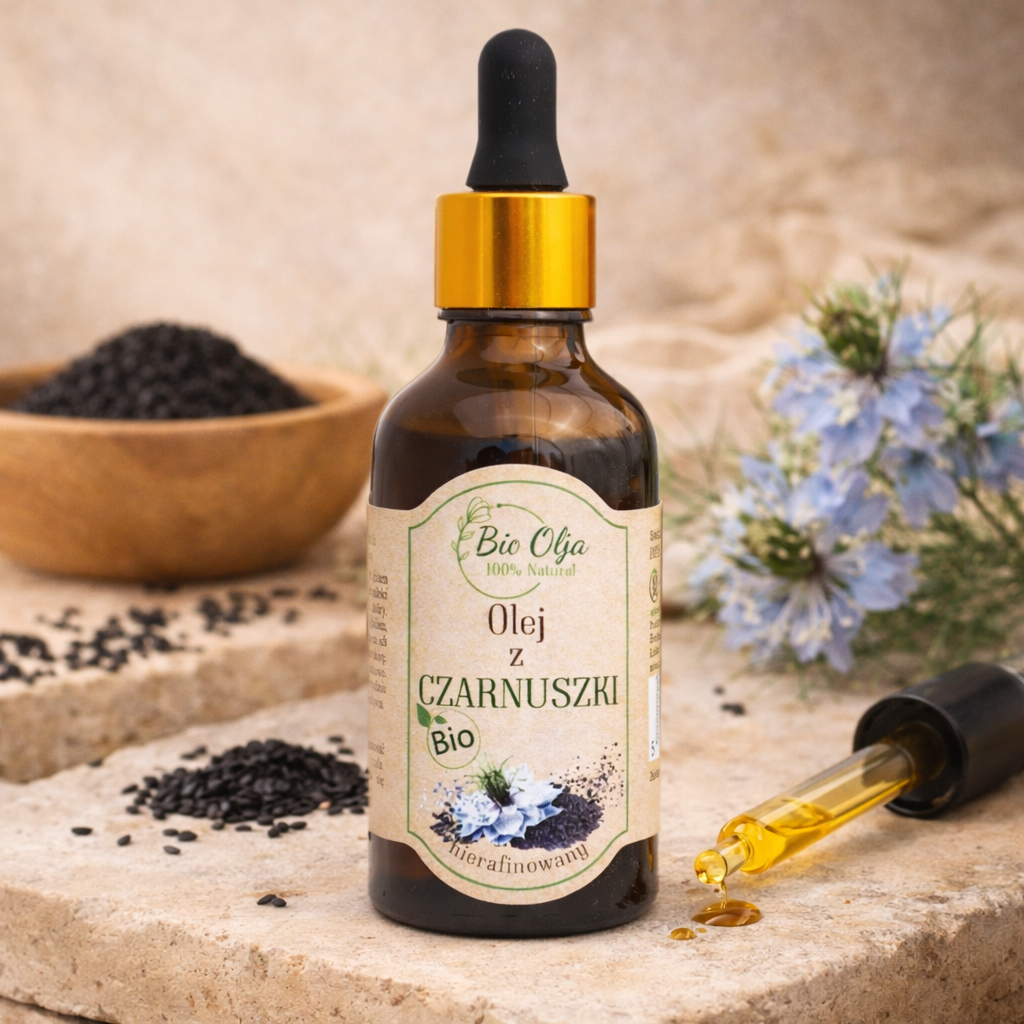 Olej z czarnuszki nierafinowany – skóra problematyczna | BioOlja