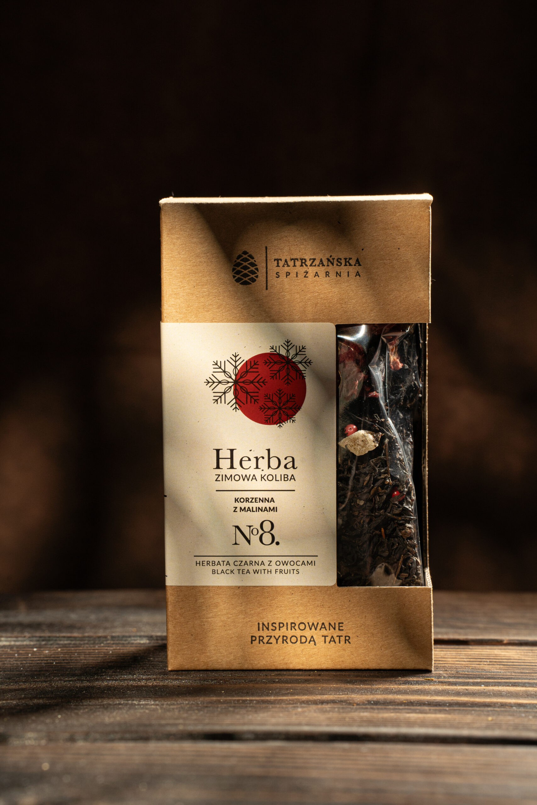 Herba Zimowa Koliba – czarna herbata rozgrzewająca | 100 g | Tatrzańska Spiżarnia