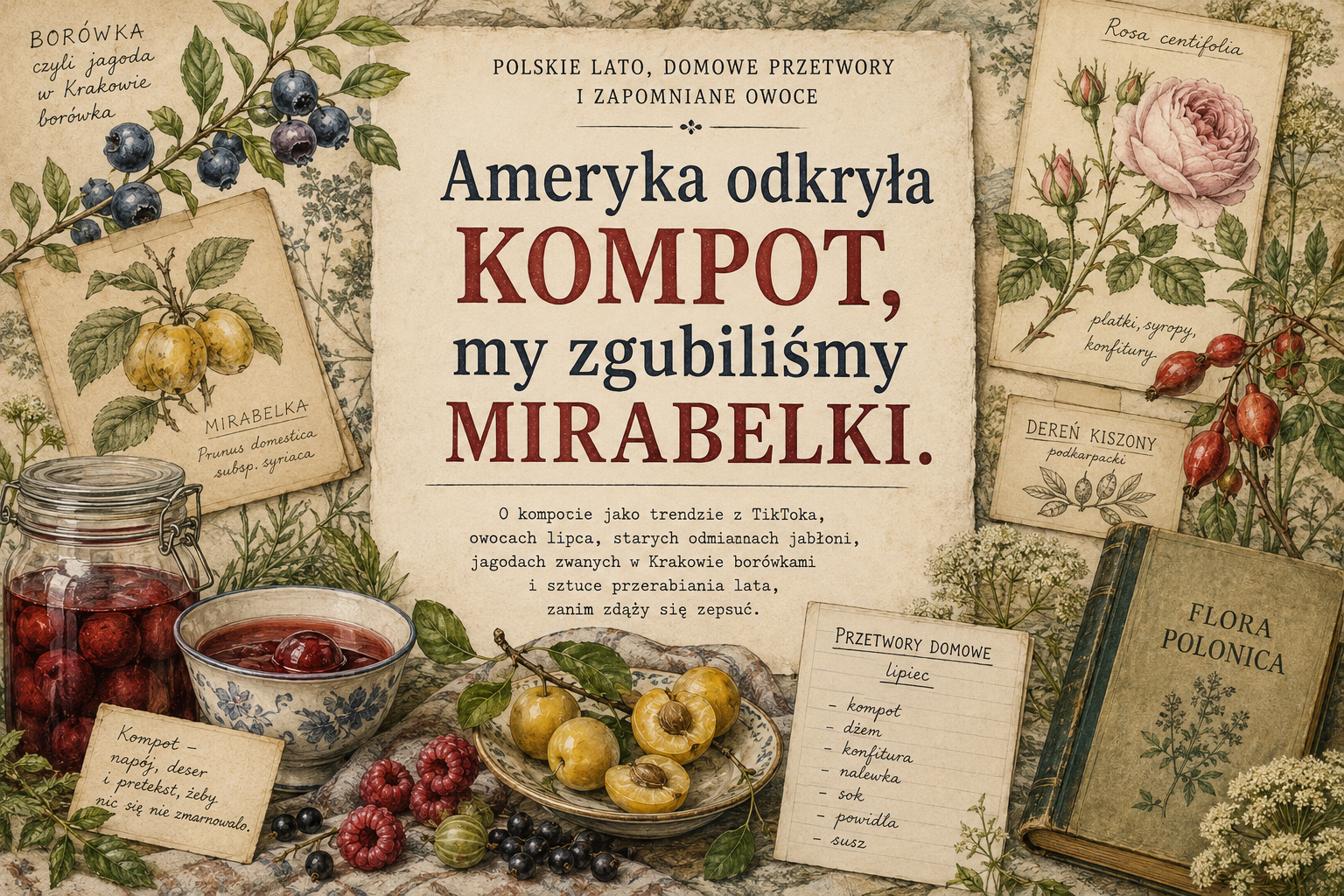 Ameryka odkryła kompot, my zgubiliśmy mirabelki